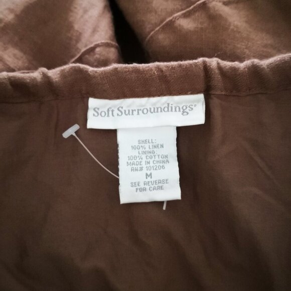 NWOT Soft Surroundings 100% Linen Arielle Maxi Skirt Size M - Picture 3 of 3